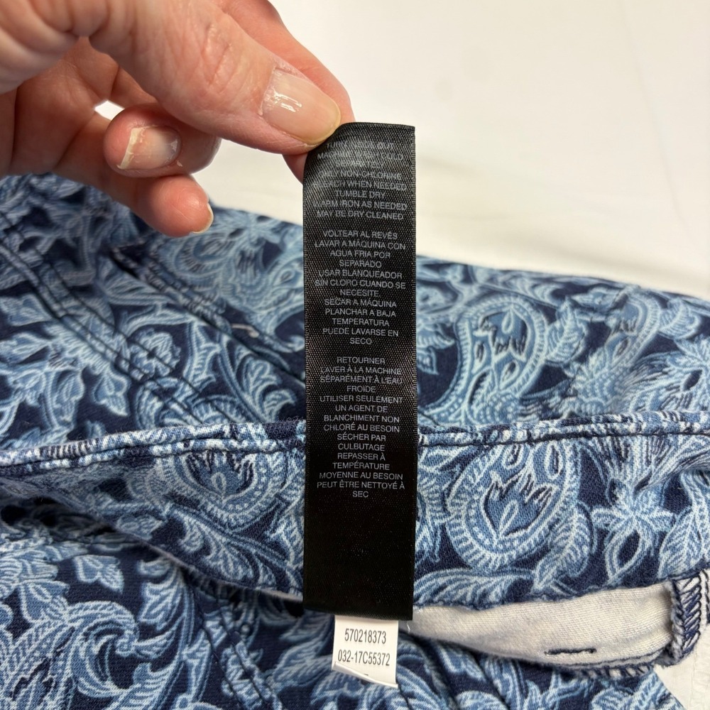 Chico's So Slimming Girlfriend Ankle Pants Paisley Bohemian Stretch Size 0 - Picture 8 of 12